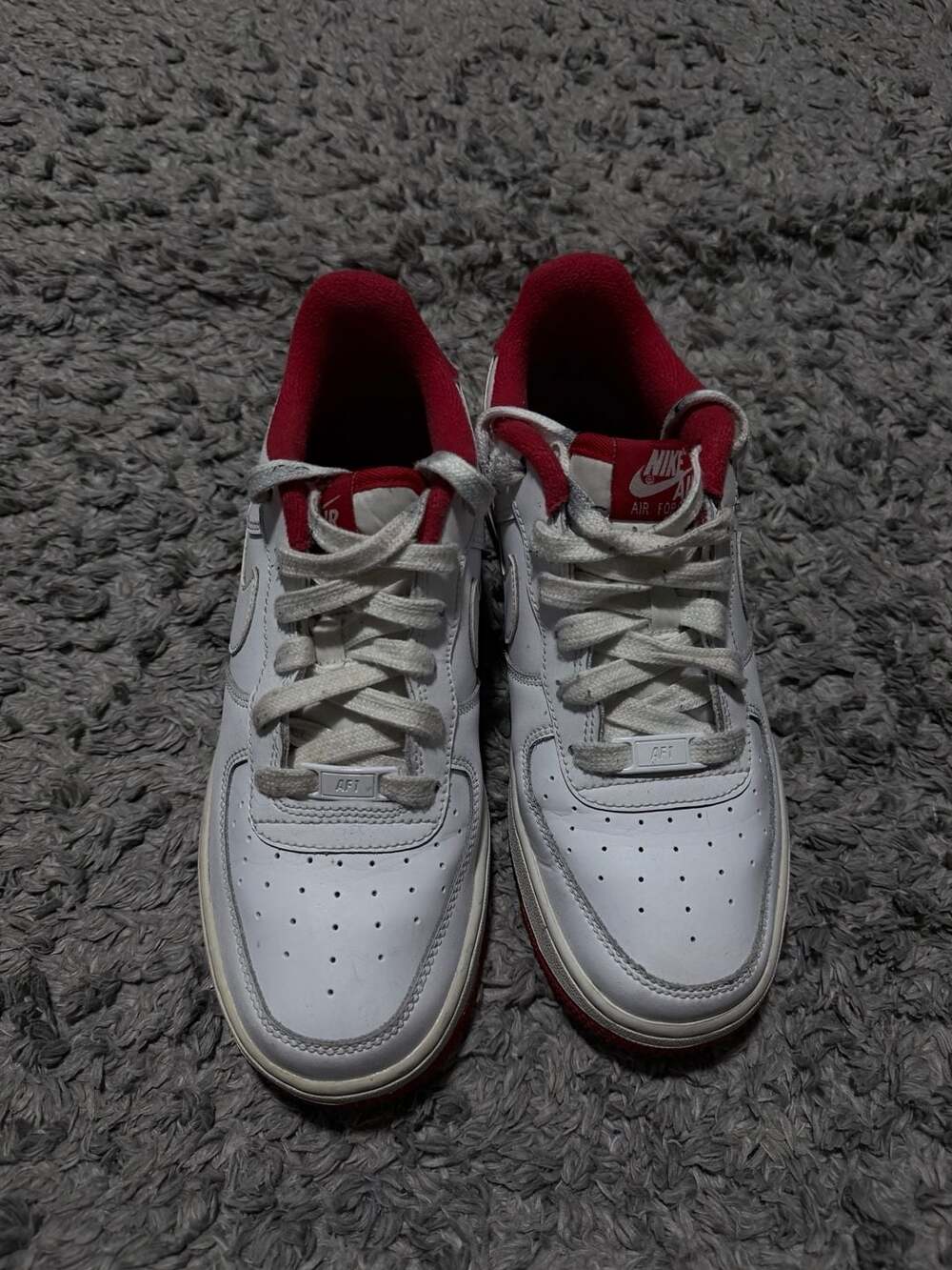Nike Air Force 1 Low GS White University Red Size 6.5Y